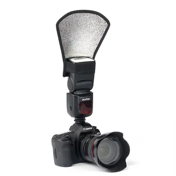 KALIOU 2in1 Camera Flash Reflector Speedlite Mini Diffuser Double-Sided Foldable Softbox for Godox TT520II TT600 V1 Triopo detail image