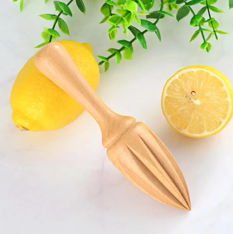 Useful Wooden Fruit Orange Lemon Juicer Squeezer Reamer Home Restaurant Kitchen Use 
