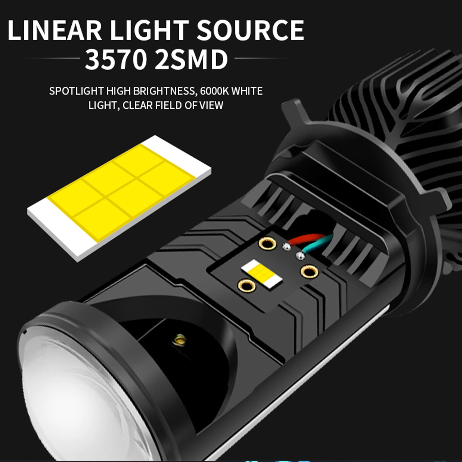H4 Hi/Lo Beam LED Mini Projector Lens Bulbs Lamp 6000K 7000LM Focused Light T9 Y6 Y7 Y8 Y9 Car Motorcycle Styling Headlight