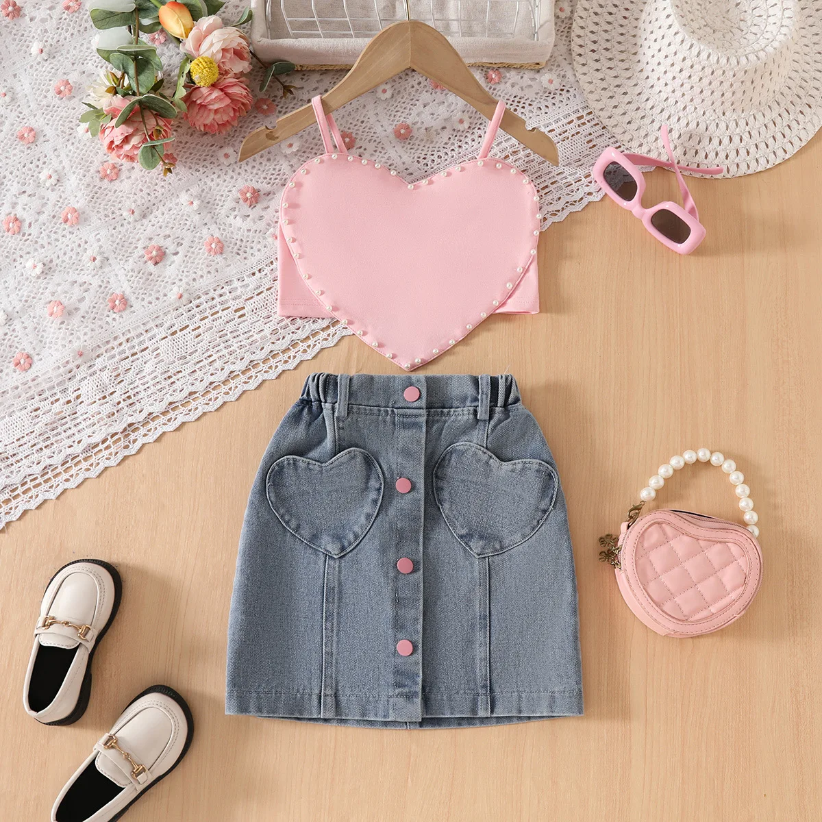 Girls Autumn Casual Outfit Girls Elegant Comfortable Outfit Two-piece Set