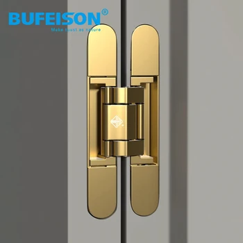 Invisible Door Hinge 3D Adjustable Wooden Door Concealed Door Inner and Outer Opening Hidden Folding Concealed