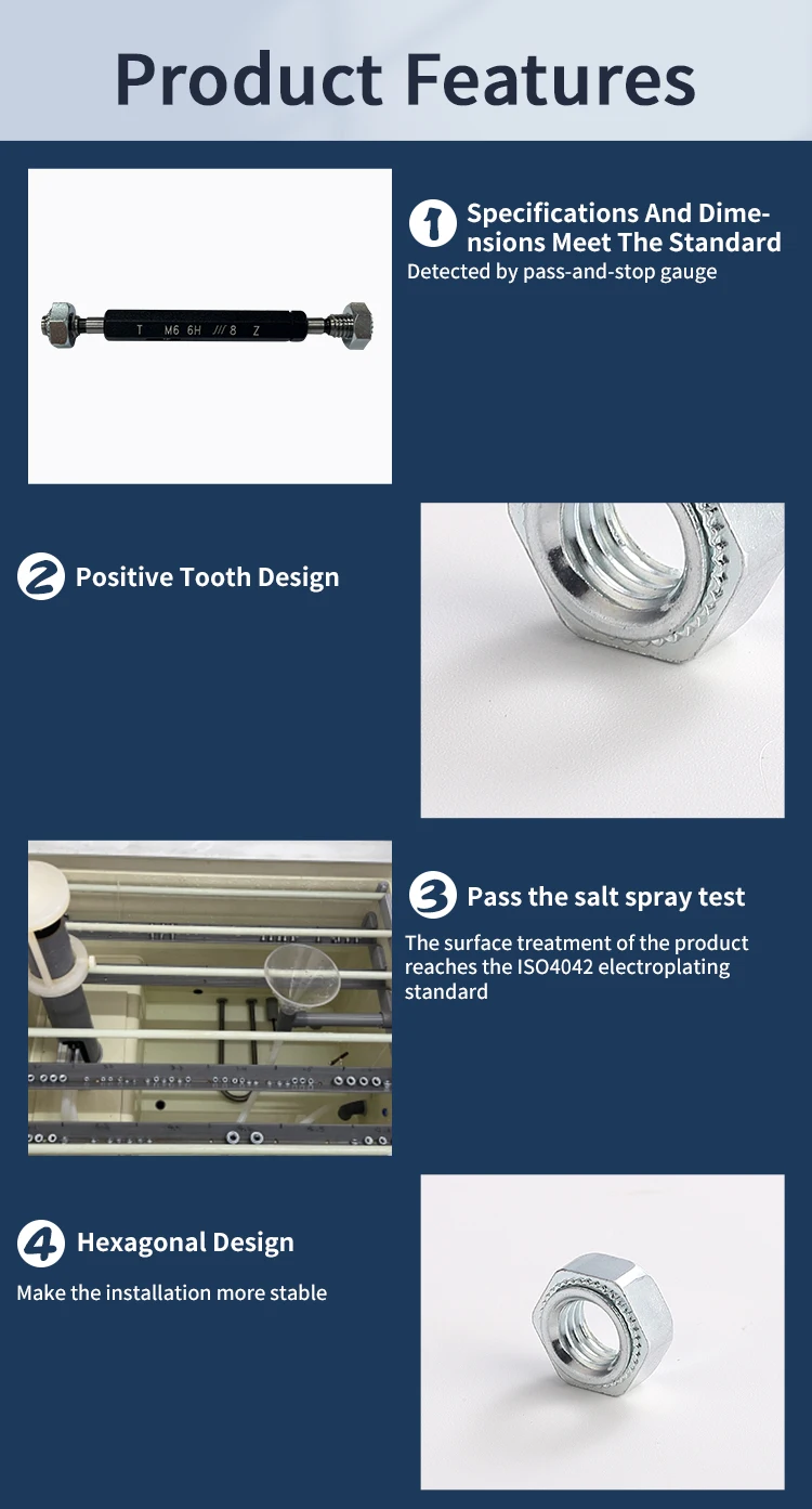 Factory Supply 304 Stainless Steel Cold Heading Self Clinch Hexagon Nut