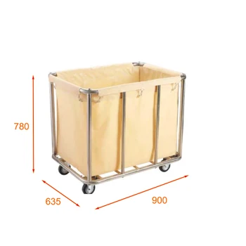 Customizable 300L Stainless Steel 201 Four-Wheel Roll Container Laundry Cart Serving Trolley for Hotel Use with OEM Support