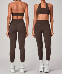 2026 Newest Fitness Tight Clothing Yoga Wear Set Women Sportswear 2 Two Pieces Yoga Suit Custom Logo Outfits Gym Fitness Sets