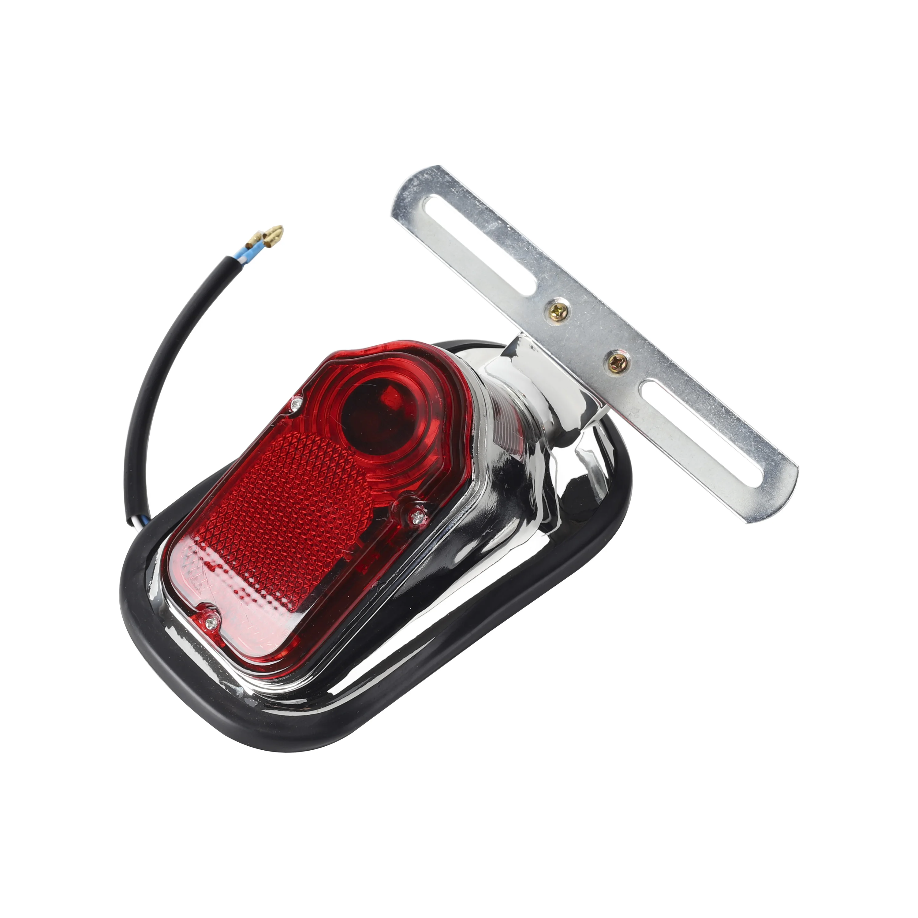 Harley Davidson Fanale Posteriore Tombstone Cromato Per Moto - Omologato, Con Luce Targa | Per Harley E Custom Faro Moto Omologato - Foto 3