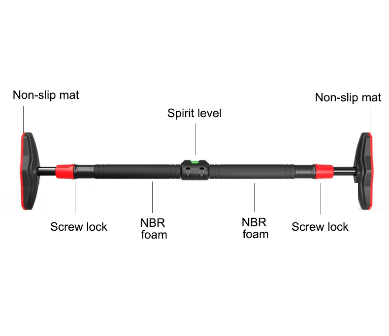 CHENGMO SPORTS Factory Direct Adjustable Doorway Home Exercise Wall Mount Pull up Bar Horizontal Gym Bar Doorway Pull up Bar