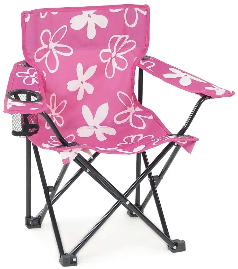 LANMOUNTAIN High Back Camping Chair With Cooler Bag & Cup Holder - Heavy Duty Folding Outdoor Chair For Adults