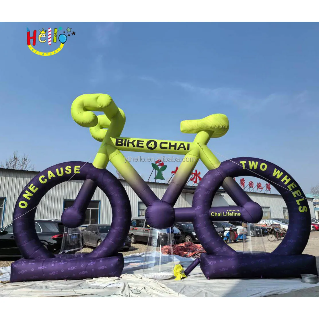 New Design Giant Inflatable Bicycle Model Inflatable Bike for Advertising