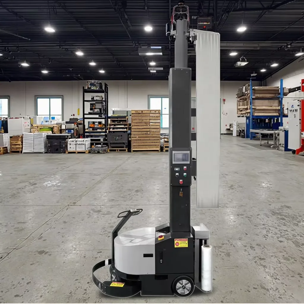 Large Pallet Size Automatic Mobile Robot Pallet Stretch Film Wrapper Machine Pallet Stretch Wrapping Machine Robot with CE