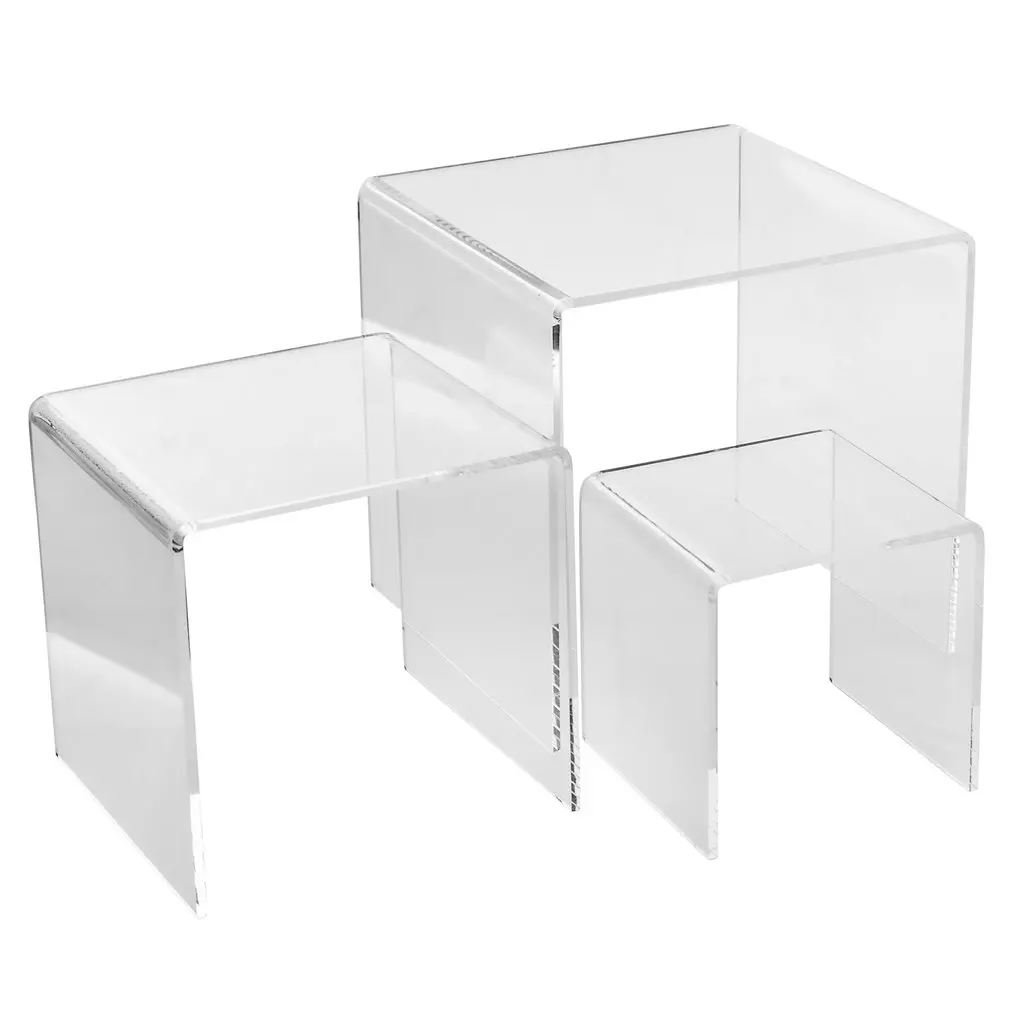 Clear Acrylic Riser Display Stands Elegant Tabletop Decor for Party ...