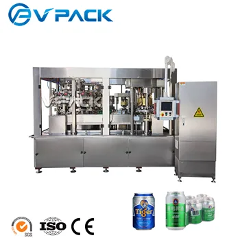 Carbonated Drink Cola Soda Pop-can Filling Machine /Coconut Milk Lemon Juice Automatic Beverage Beer Canning Machine/Ice Tea