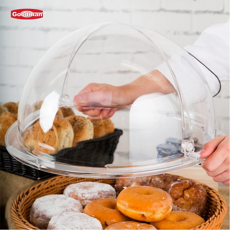 Polycarbonate Pastry Bread Clear Acrylic Cake Dome Cover Plastic Food Cover supplier