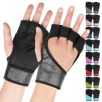 MKAS Wholesale High Quality Factory Price Non-Slip Pads Comfortable And Breathable Glittering Gym Gloves
