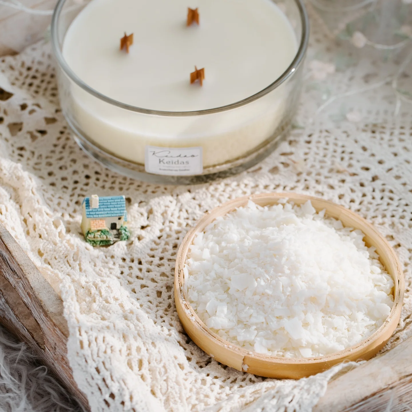 Cire De Soja C3 En Flocons 5 Kg - 100% Naturelle, Vegan - Pour Bougies Maison, Combustion Lente Et Propre - 6