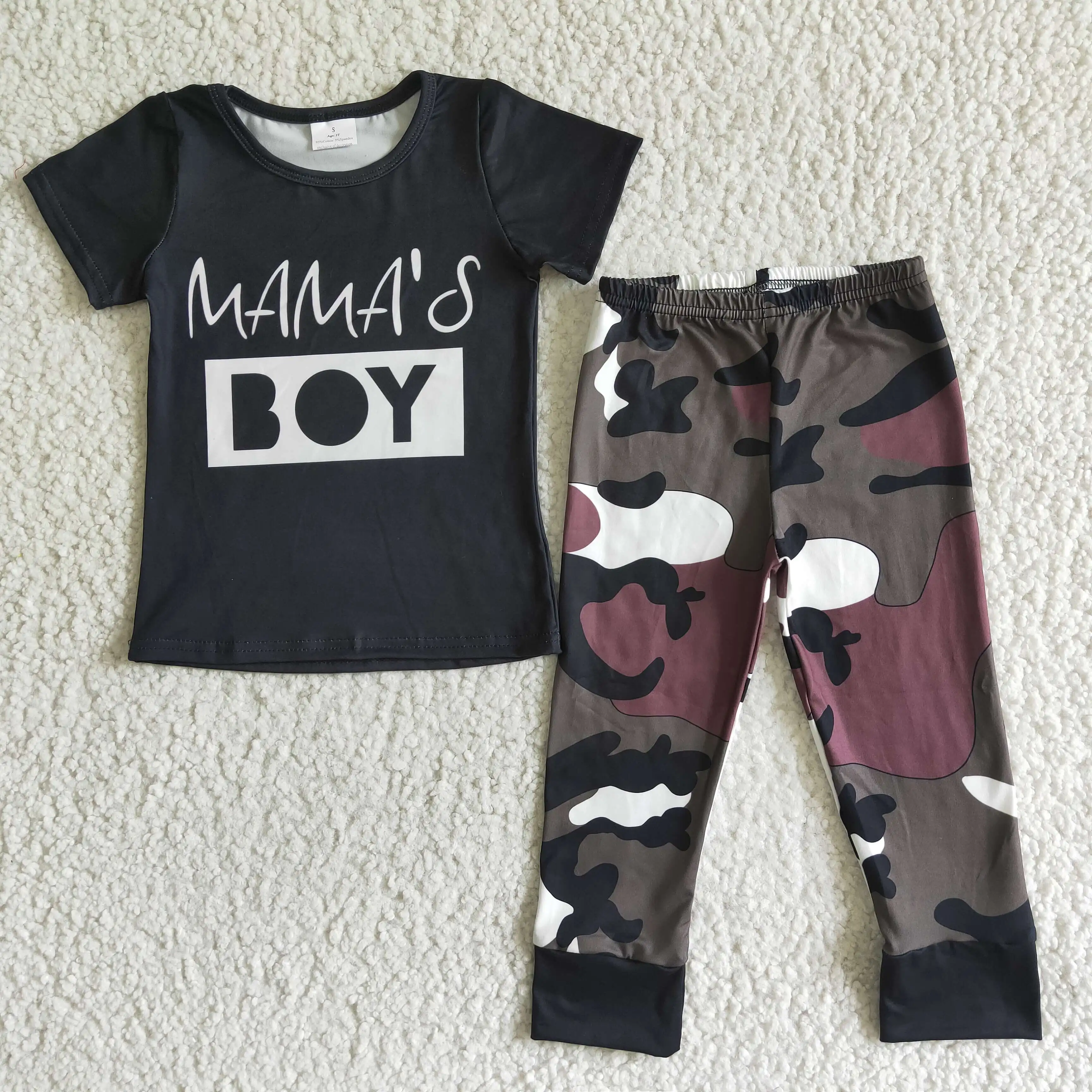 Newborn Baby Kid Boy Printed Top T-Shirt Camouflage Shorts Pants Clothes Outfits 