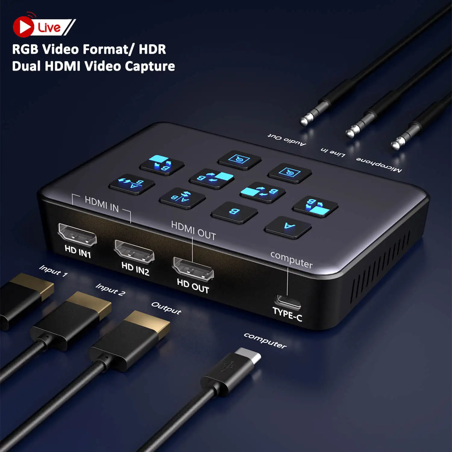 Hdmi Video Capture Card Usb 3.0 4k Equipment Gaming Recording Online