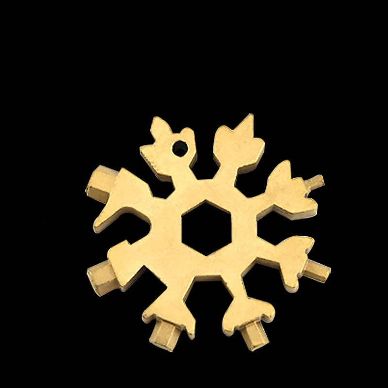 Multifunctional Snow Wrench Tool Steel Octagonal Hexagonal Easy to Carry 18-in-1 Mini Universal Wrench