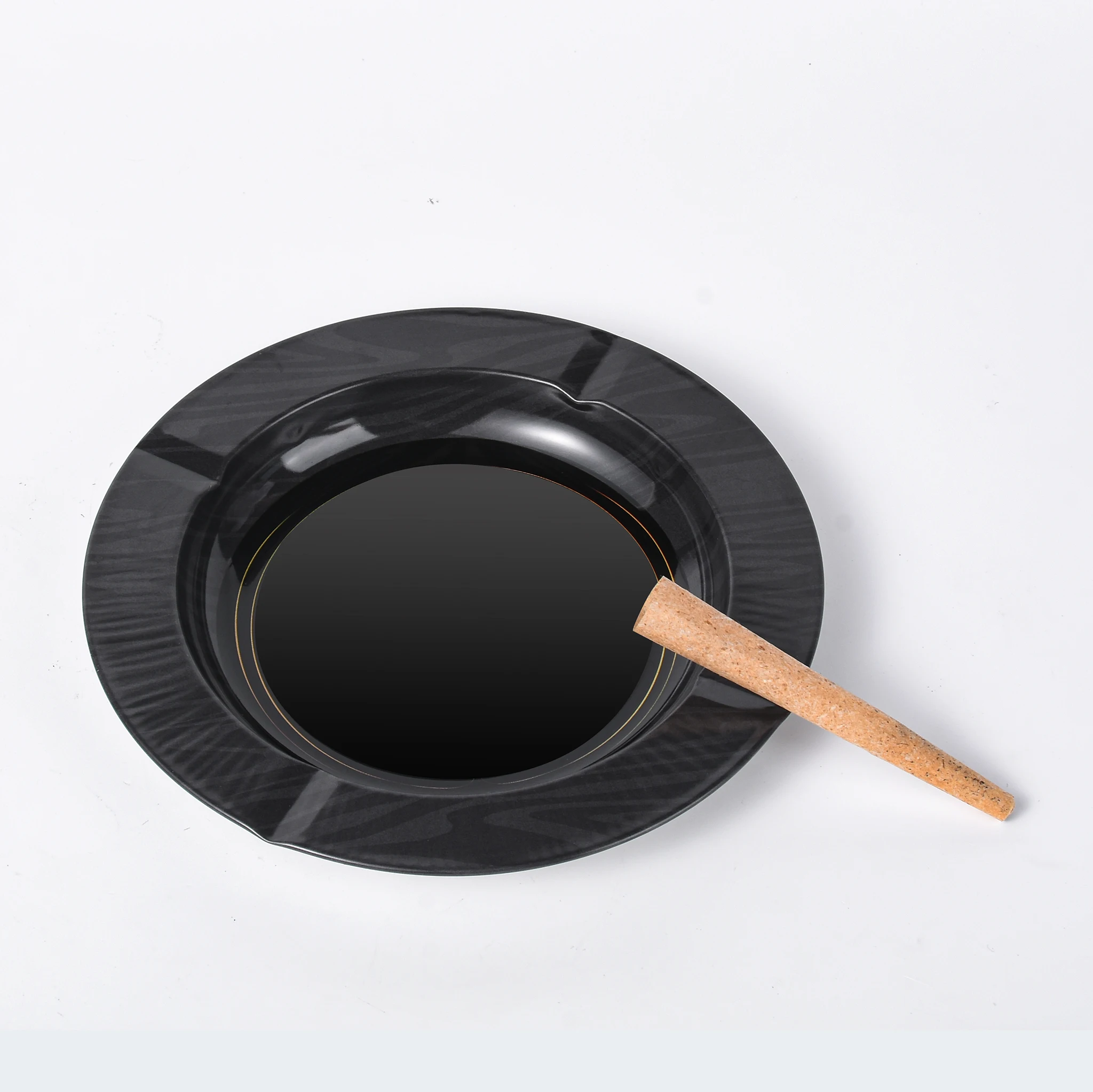 WOWO TECH Custom Logo Round Metal Tin Ashtray Min Size Rolling Tray