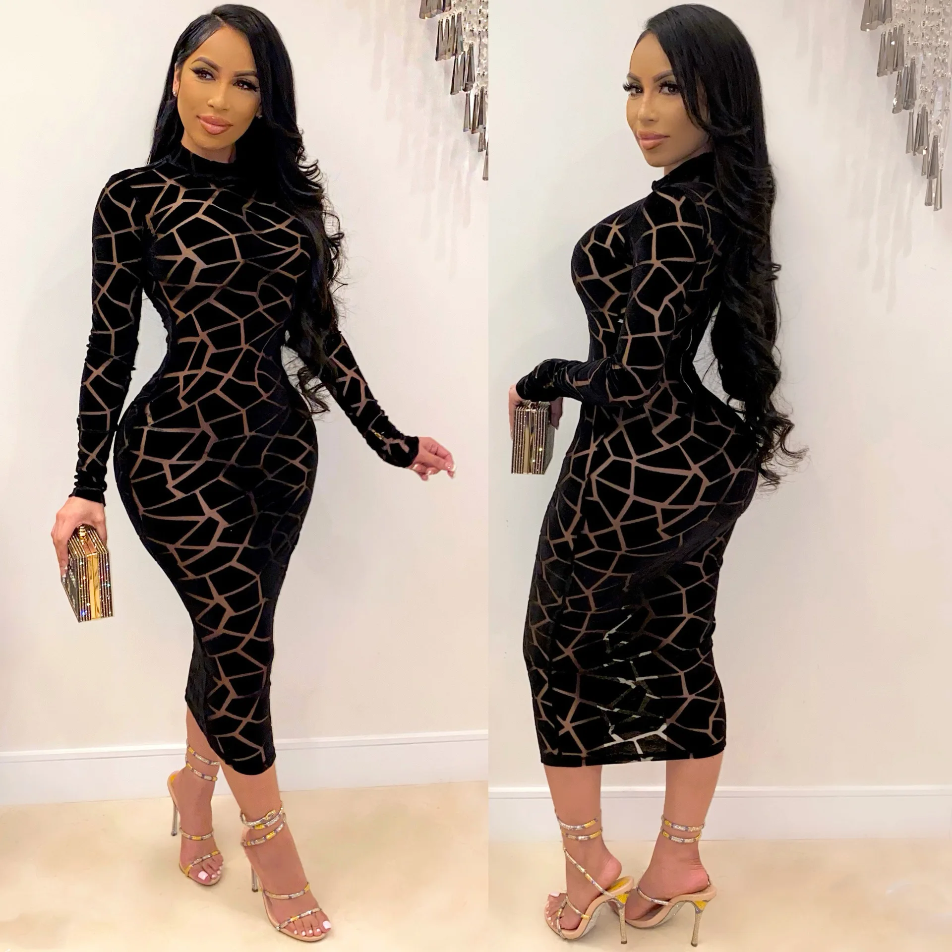Long Sleeve Maxi Sweater Dress 