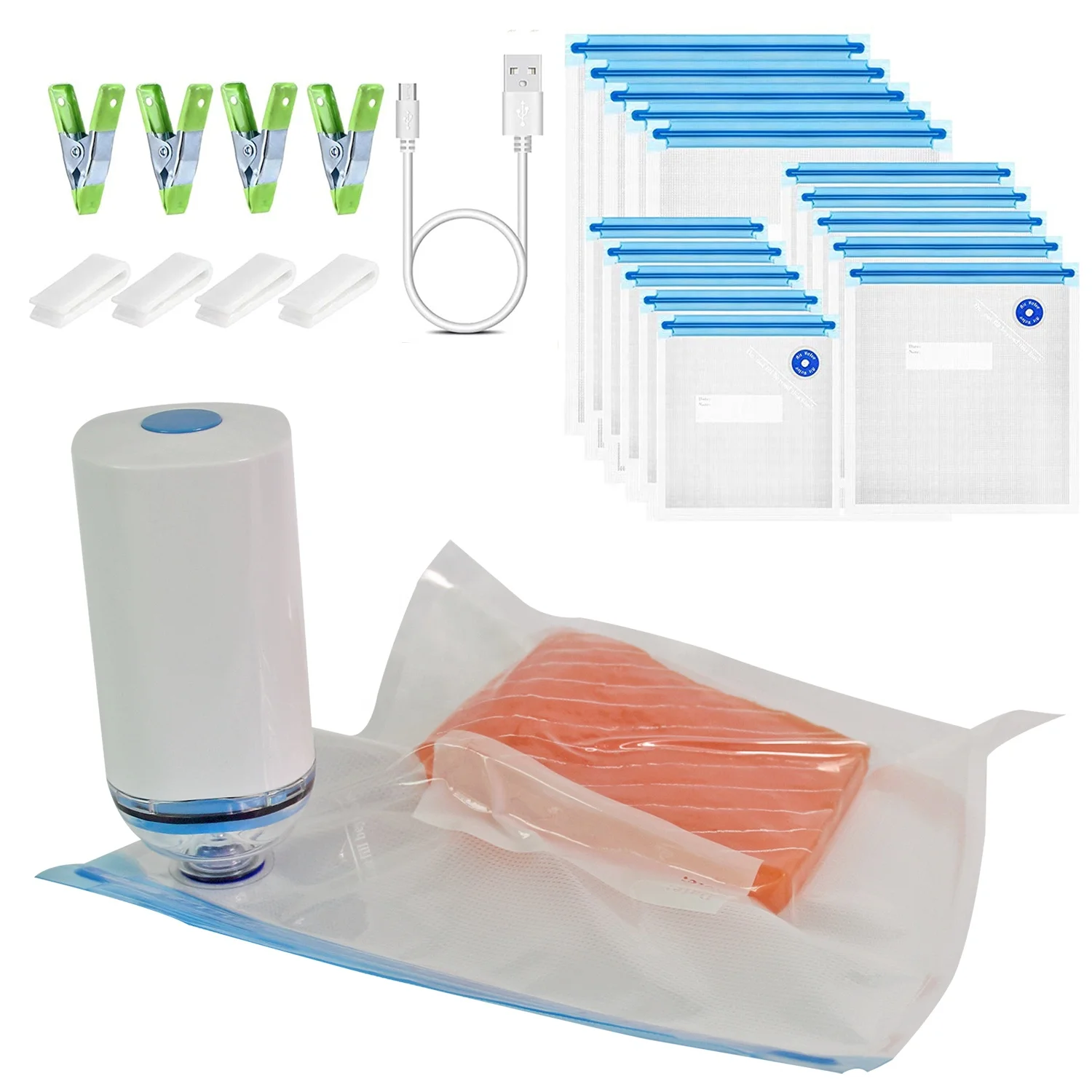 Sous Vide Reusable Vacuum Bags  Vacuum Food Bags Pump Reusable