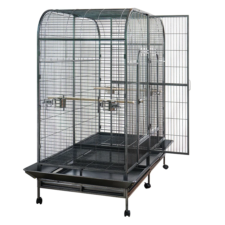 Cheap Small Wire Cages 60Cm Flight Extra Large Bird Cage Golden Wood Wooden Breeding Bird Cage for Big in Wedding Decoration