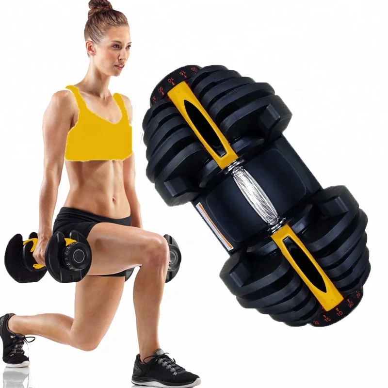 Adjustable Dumbbells 5kg to 40kg Easy Weight Change Dumbbells 17 Weights in 1 Dumbbell Set for Men