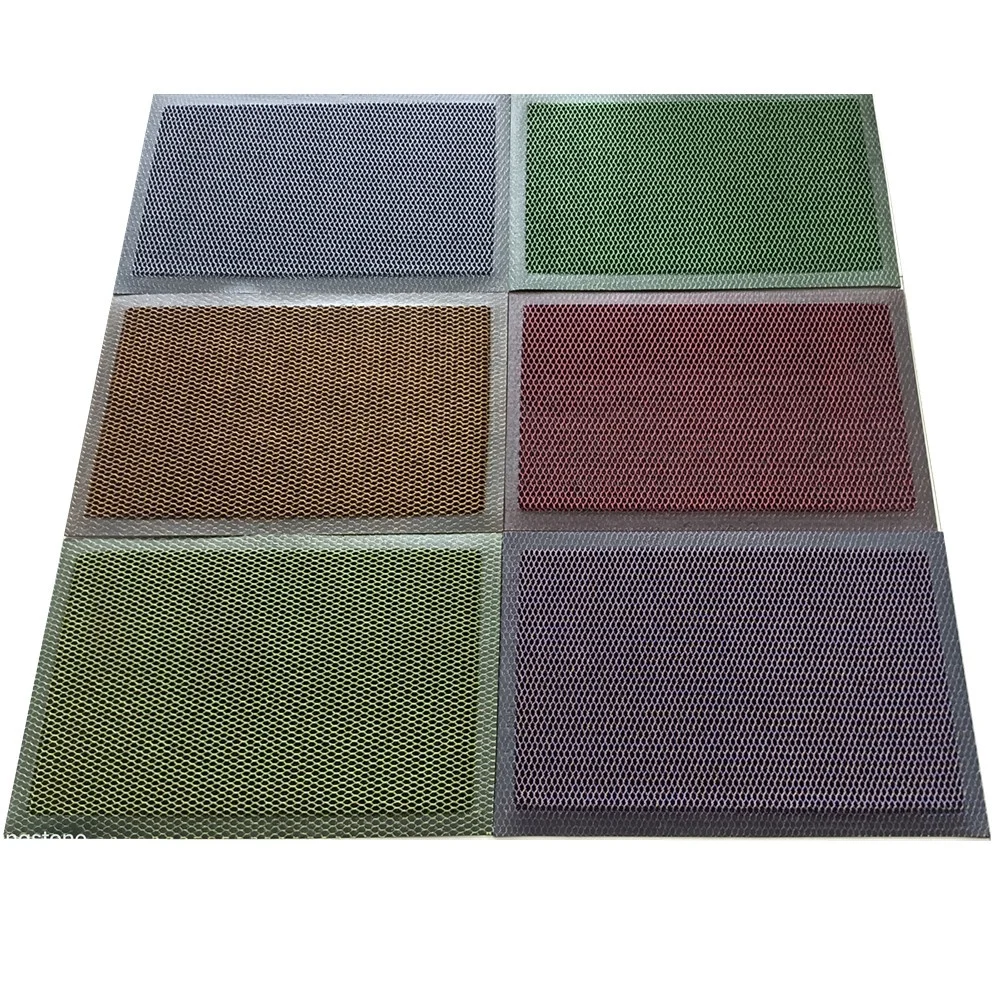PVC Anti slip Mat With Grid Hollow Net Backing/grid Non slip Pvc Foam Mat