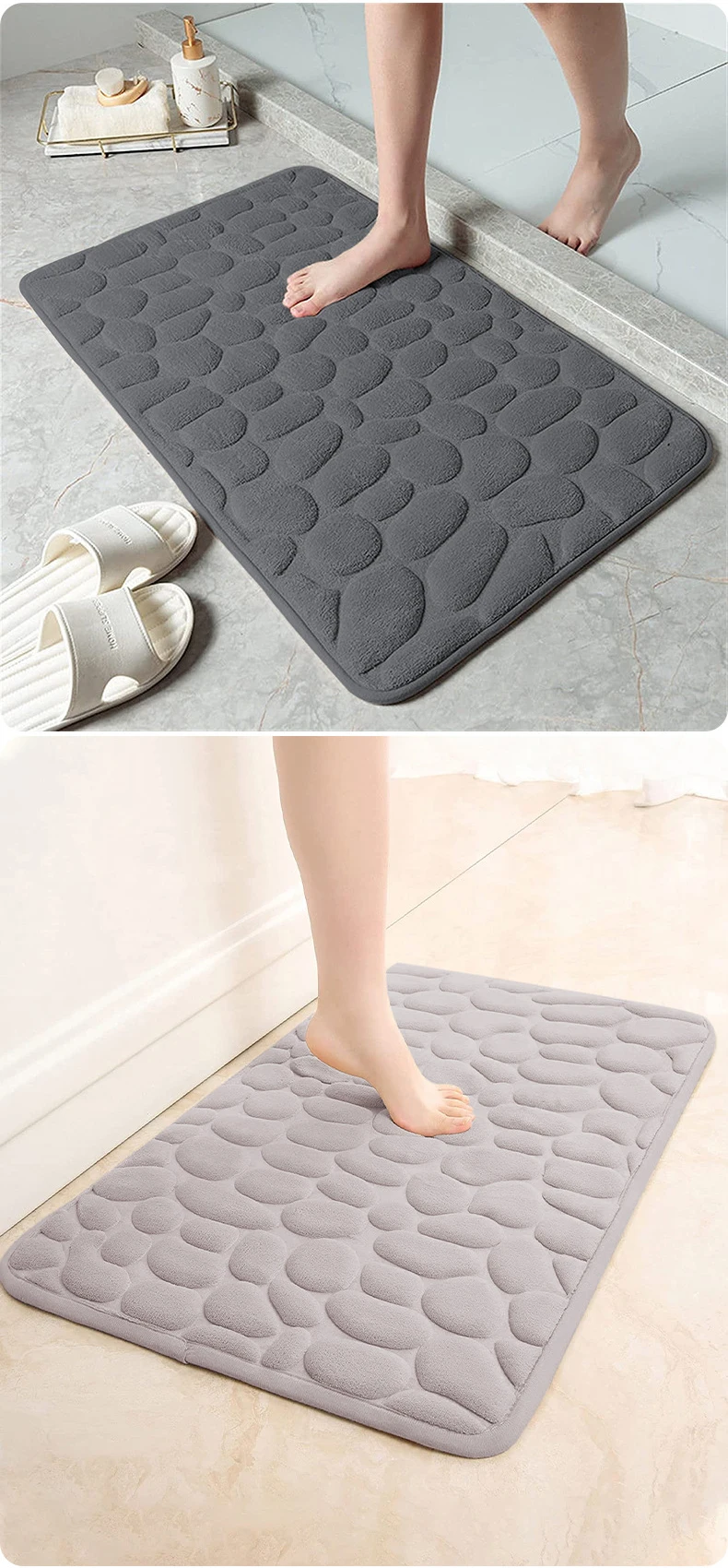 Hot Selling Soft Memory Foam Shower Bathroom Bath Floor Mat Rugs Quick