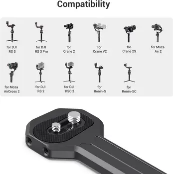 SmallRig Aluminum Side Handle Fits for DJI Ronin-S/SC/RS 2/RSC 2/RS 3/RS 3 Pro/RS 3 Mini & for ZHIYUN Crane 2S/2/V2 & for MOZA detail image