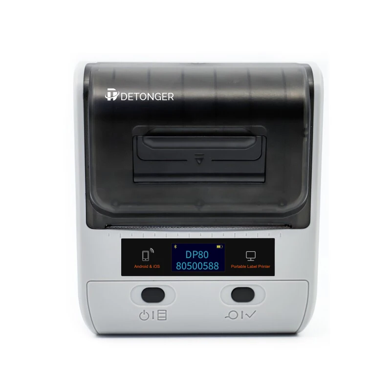 DETONGER DP30S Thermal Label Printer Plus 10 Rolls White Paper  Muitifunctional Adhensive Hand Sticker Maker Price Tag