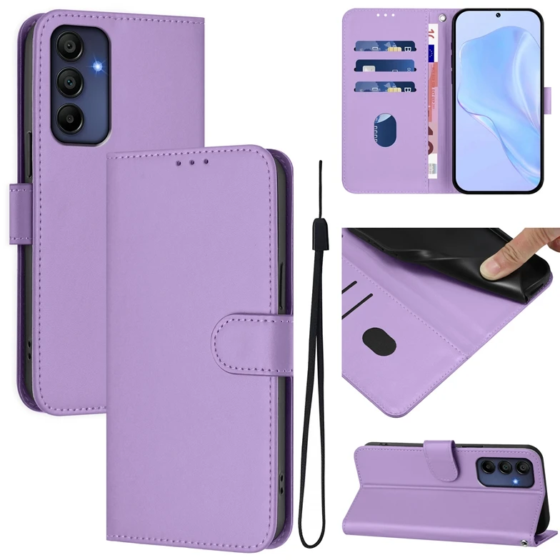 Colorful PU Wallet Leather Case for Samsung Galaxy S25 Plus S24 Ultra S23 FE M35 5G A16 A06 A15 A14 A13 A12 A07 A17 Stand Cover