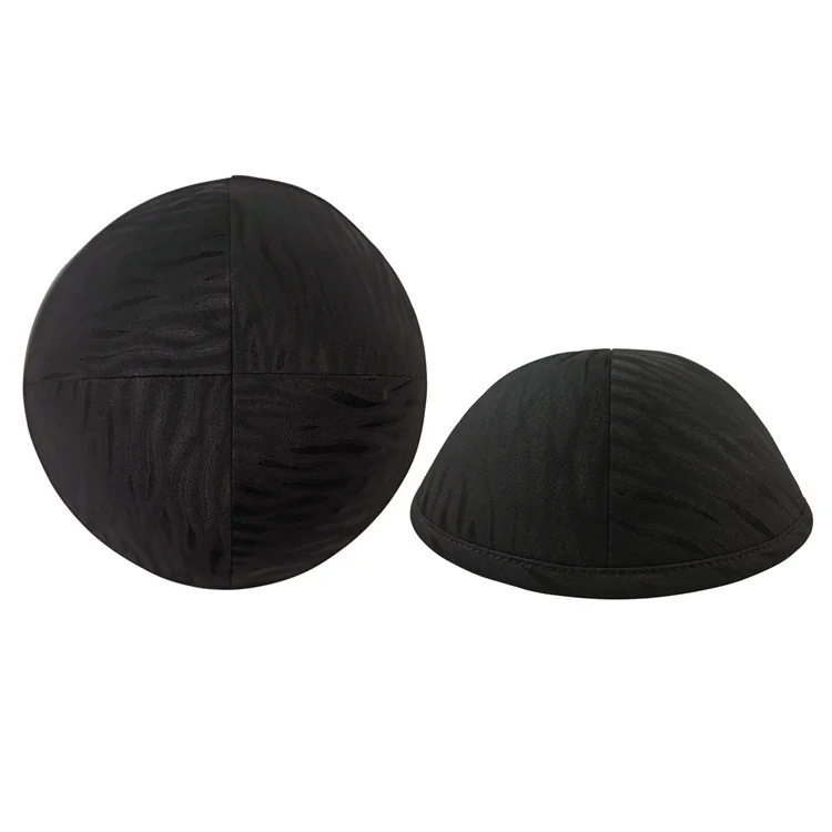 Хлопки жаккардовые Нахман велюр Noir Juif Ovo klipped человека шелк фигурки жениха и невесты; Атласная еврейской Kippot Kippah шляпа