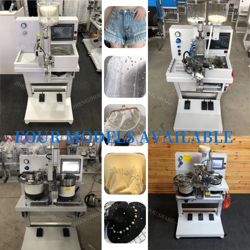 Rivet Bead Pearl Automatic Attaching Setting Beading Machine