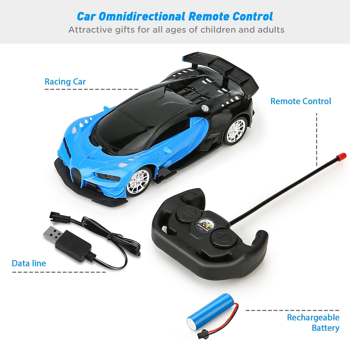 Remote Control Car For Kids 1/16 Scale Electric Remote Toy Racing