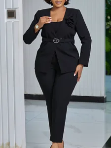 New Arrival Women's Solid Color Fashion Suit Pants Two-Piece Set