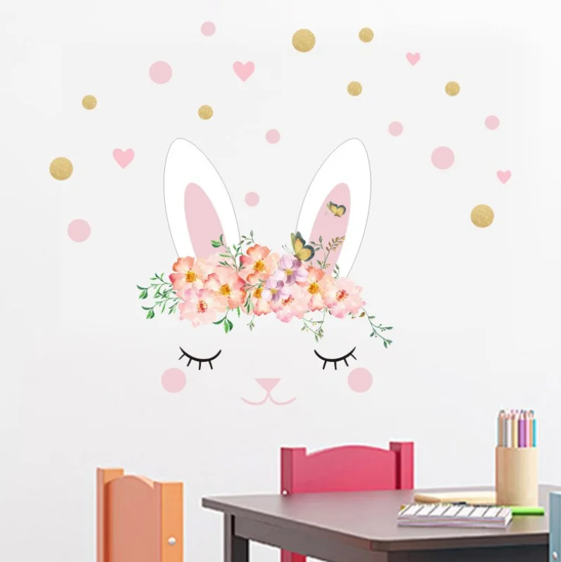 Cartoon Rabbit Wallpaper Cute Home Decoration Bunny Wall Sticker For Kid S Living Room Bedroom Tv Background Wall Mural Buy Cartoon Animals Choir Wallpaper Cute Rabbit Music Wall Mural Home Decoration For