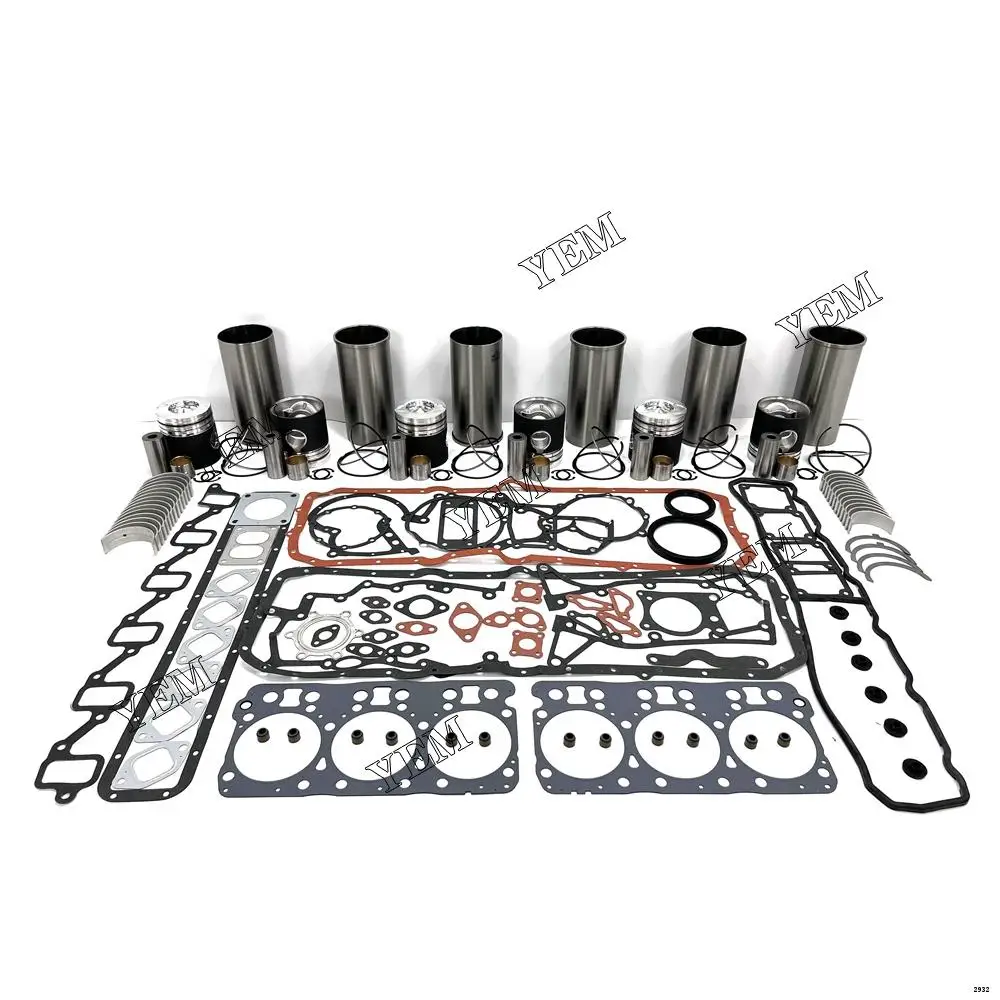 DE12T Engine Rebuild Kit With Bearings Piston Ring Liner Cylinder Gaskets for Doosan Excavator Tractor Forklift Spare Parts