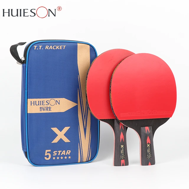 HUIESON OEM With Logo Custom Professional Blade 5 Star TABLE TENNIS Ste Paddle Table Tennis Racket