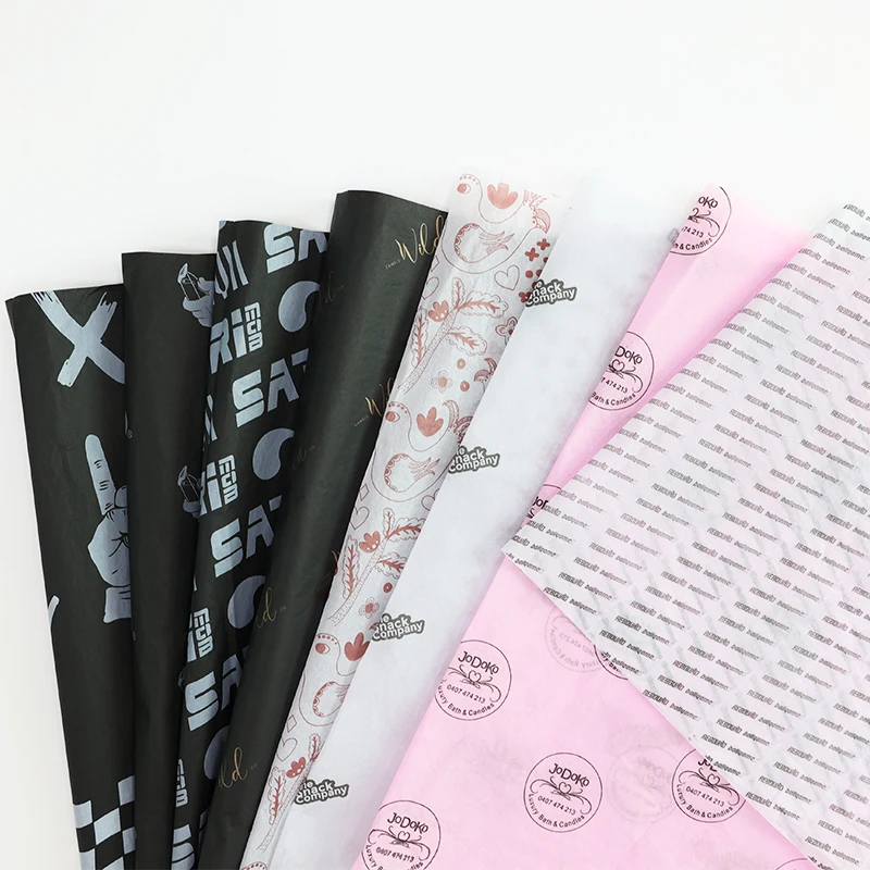 Custom Logo Print Recycled Transparent White Black Garment Scarf Shoe Gift  packaging Soft Wrapping Tissue Paper for Clothes - China Tissue Wrapping  Paper, Wrapping Paper