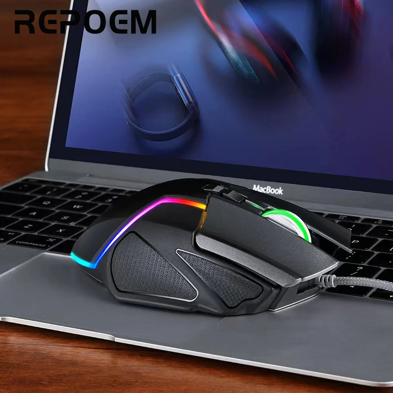 Professional Competitive Mouse Custom Logo Computer PC Gaming Gun Mouse Macro Game USB Optical Metal Mouse