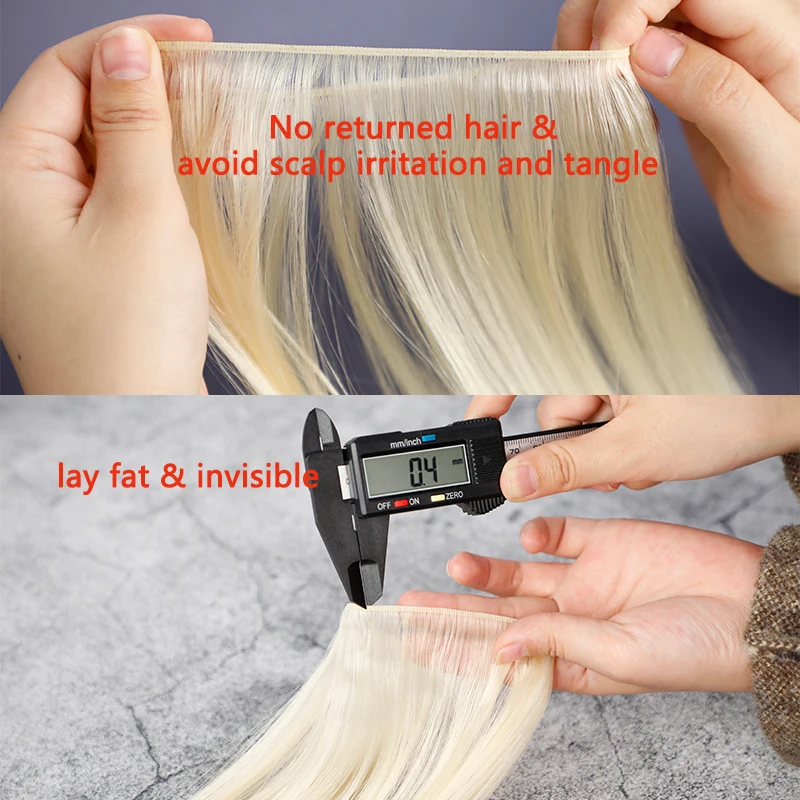 Leshine New Design handtied wefts Invisible Flat Weft Weave Human Hair Extensions Vendors  Seamless Genius Weft details