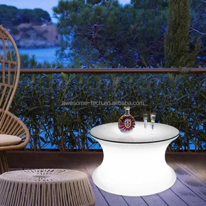 Best Selling LED Art Table Bar Furniture Remote Controlled Color Changing Waterproof for Outdoor Hotel Bedroom Balcony Parties