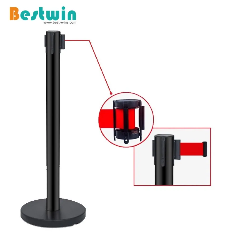 Стойка для очереди из нержавеющей стали, стойка с выдвижным ремнем для контроля толпы, стойка для выставки в отеле, банк