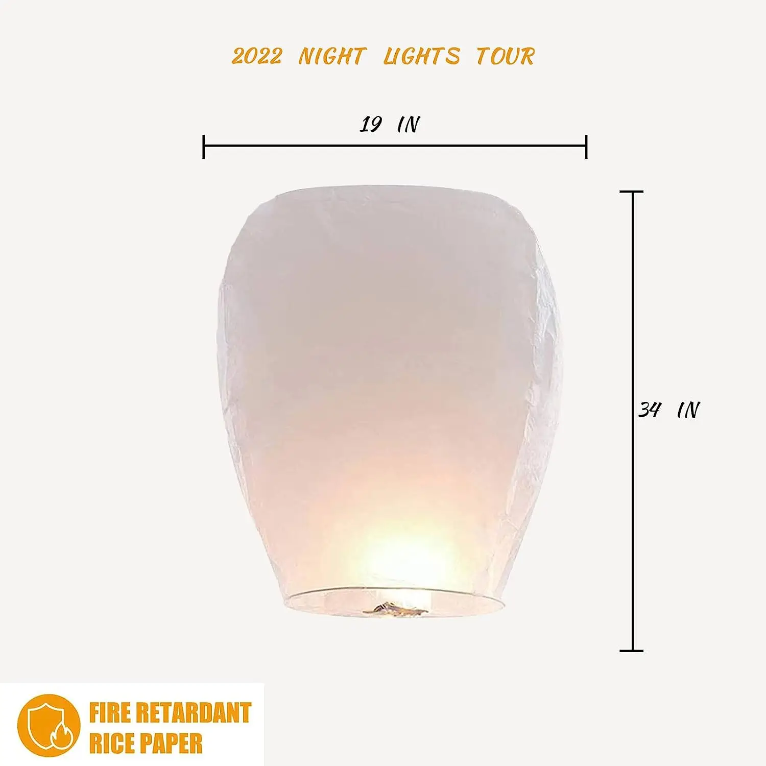 20 Pack Biodegradable Chinese Lanterns Sky Flying Balloons Light