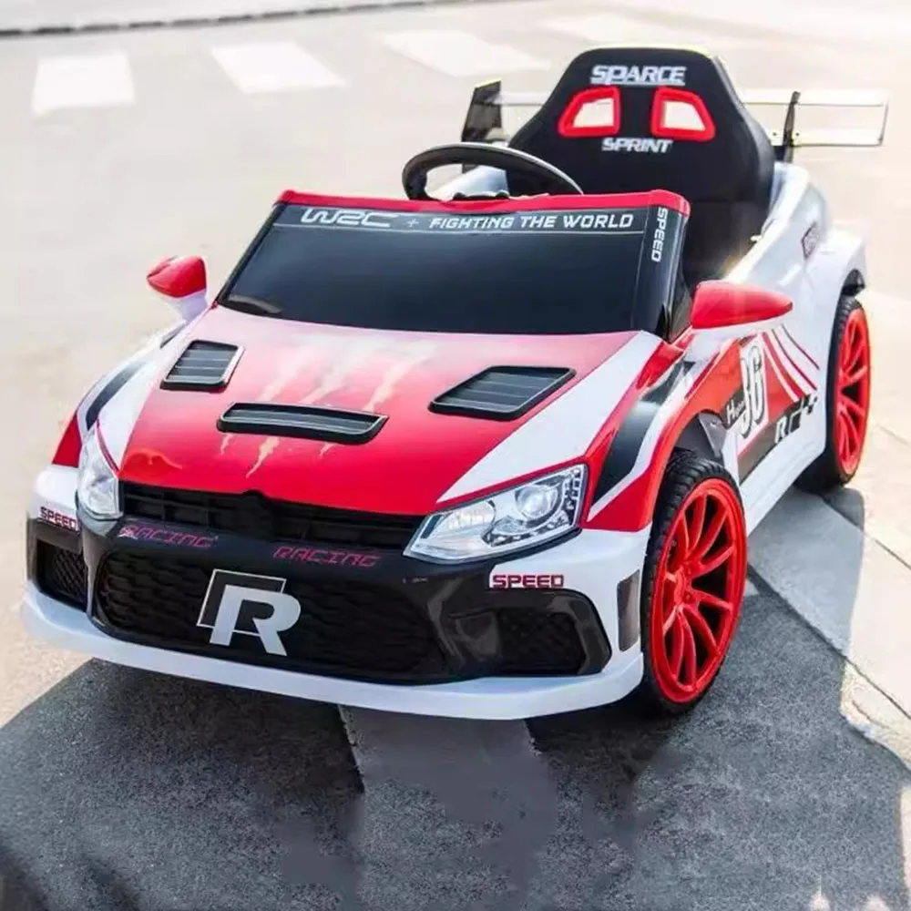 Children's Electric Baby Toy Car - Seats 1-4 Year Old Kids  Four-Wheell Remote Control Sports Car Design Remote Control Vehicle