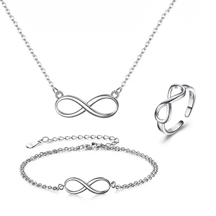 Custom 925 Sterling Silver Infinity Love Minimalist Dainty Necklace ...