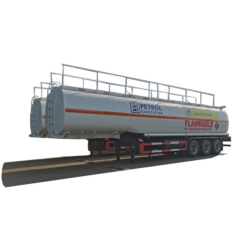Новый топливный танкер 30cbm-55cbm полуприцеп 3-осевой легковоспламеняющийся жидкий топливный бак для сырой нефти полуприцеп
