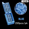 Blue 250pcs/box Rectangular hole