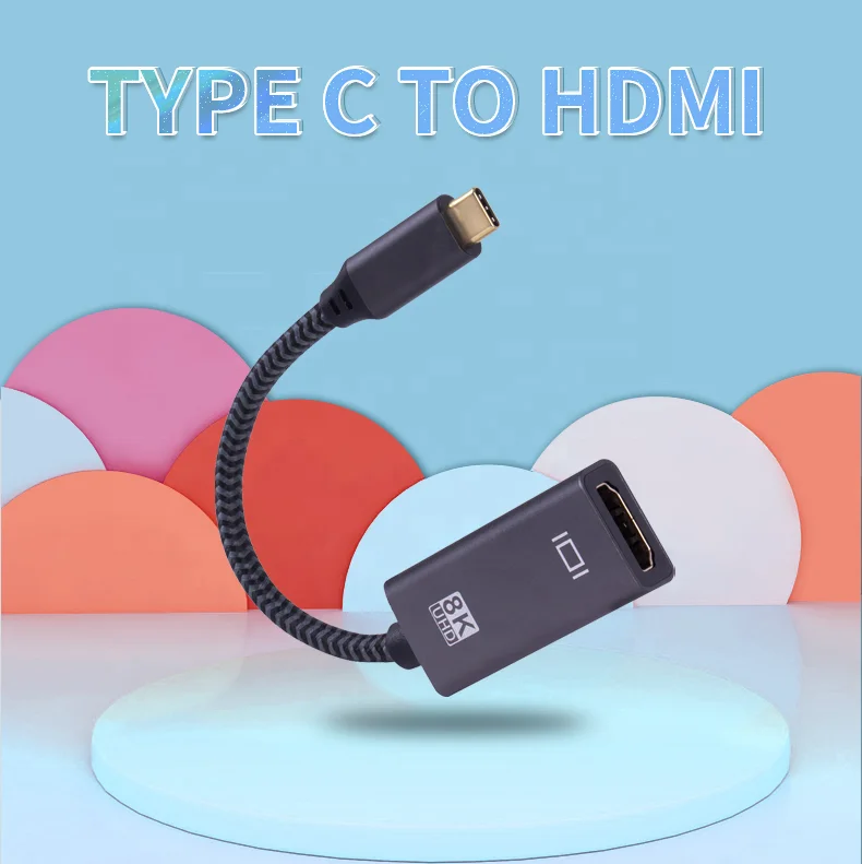 to HDMI Cable DP to HDMI 8K30Hz Video Cables HDR 4K120Hz DP  to HDTV Cord for Monitor Projector Desktop