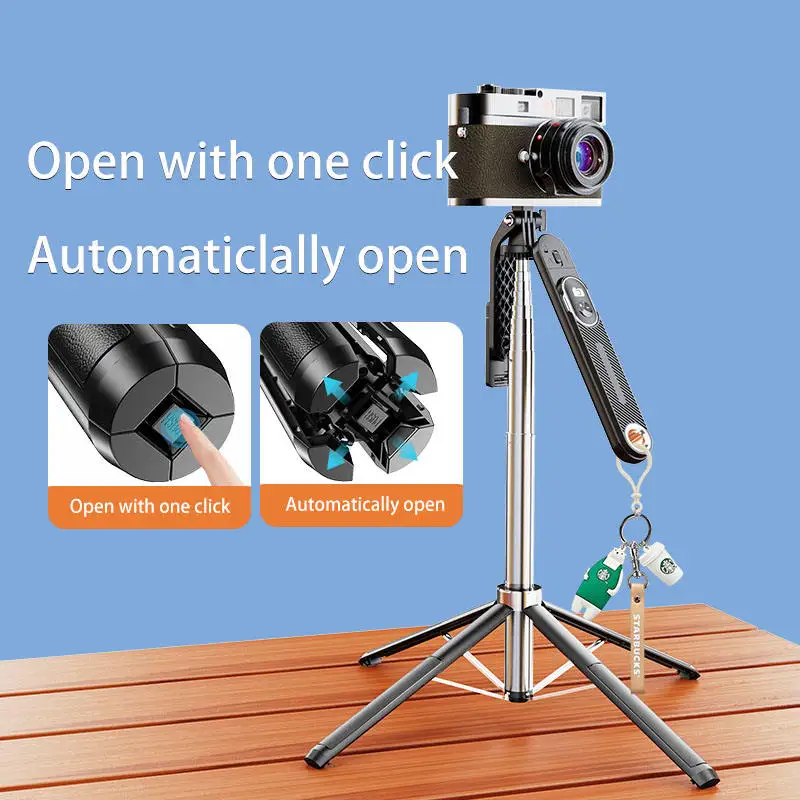 New 180CM Tripod 360 Rotation Portable Foldable Cell Phone Tripod Stand Stabilizer Travel Video Photograph Selfie Stick